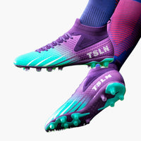Herren Fußballschuhe mit Schnürung und strukturierter Oberfläche – Lila