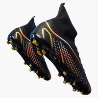 Herren Fußballschuhe mit Stollen und Struktur Oberfläche – Schwarz