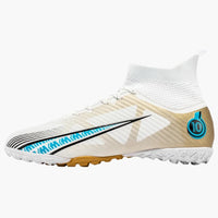 Herren Fußballschuhe mit Struktur-Oberfläche und Schnürung – Weiß 3
