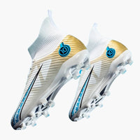 Herren Fußballschuhe mit Struktur-Oberfläche und Schnürung – Weiß 2