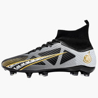 Herren Fußballschuhe mit Struktur-Oberfläche und Schnürung – Schwarz 1