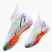 Herren Fußballschuhe mit Struktur Oberfläche und Stollensohle – Weiß