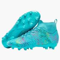 Herren Fußballschuhe mit hohem Schaft und Stollenprofil – Hellblau