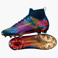 Herren Fußballschuhe mit hohem Schaft und Stollensohle – Dunkelblau