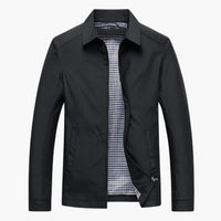 Herren Jacke mit Hemdkragen – Schwarz