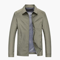 Herren Jacke mit Hemdkragen – Khaki