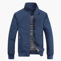 Herren Jacke mit Kragen und Reißverschluss – Blau