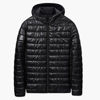 Herren Jacke mit Reißverschluss und Kapuze – Schwarz