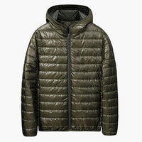 Herren Jacke mit Reißverschluss und Kapuze – Grün