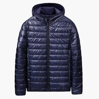 Herren Jacke mit Reißverschluss und Kapuze – Marine
