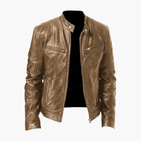 Herren Jacke mit Reißverschluss und Stehkragen – Khaki