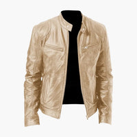 Herren Jacke mit Reißverschluss und Stehkragen – Gold