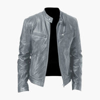 Herren Jacke mit Reißverschluss und Stehkragen – Grau
