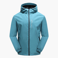 Herren Softshell Jacke mit Kapuze und Reißverschluss – Blau