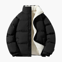 Herren Steppjacke mit Fleecefutter – Schwarz