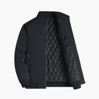 Herren Steppjacke mit Kragen – Schwarz