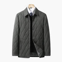 Herren Steppjacke mit Umlegekragen – Grün