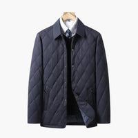 Herren Steppjacke mit Umlegekragen – Blau