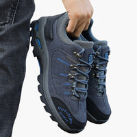 Herren Trekking- und Wanderschuhe mit Schnürung und profilierter Gummisohle – Grau