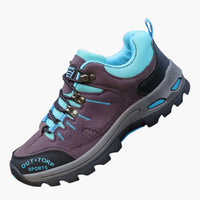 Herren Trekking- und Wanderschuhe mit Schnürung und profilierter Gummisohle – Lila