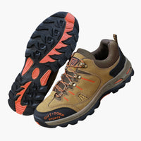 Herren Trekking- und Wanderschuhe mit Schnürung und profilierter Gummisohle – Khaki