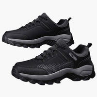Herren Trekking Schuhe mit Schnürung und rutschfester Profilsohle – Schwarz