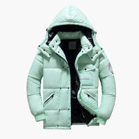 Herren Winter Steppjacke mit Kapuze – Grün