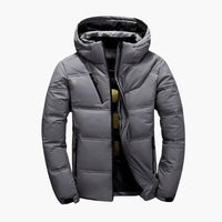 Herren Winterjacke mit Reißverschluss – Dunkelgrau