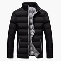 Herren Winter jacke mit Reißverschluss und Seitentaschen – Grau
