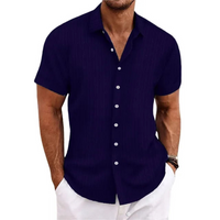 Herren Elegantes Jacquardhemd | Vielseitig und Stilvoll – Marine