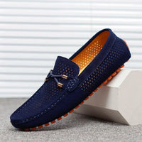 Herren Loafer Braun Mit Arch Support – Orthopädische Slip-On Schuhe Für Komfort Und Stil – Blau