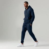 Patrick | Schwarzer Fleece  Trainingsanzug für Herren – Marine