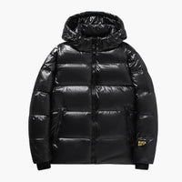 Herren jacke mit Kapuze und Frontreißverschluss – Schwarz