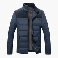 Herrenjacke mit Stehkragen und Steppung – Blau