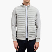 Herrenjacke mit Stehkragen und Bündchen – Grau