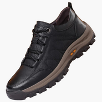 Herrenschuhe mit Schnürverschluss und rutschfester Sohle – Schwarz