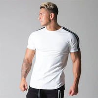 Miko Sommer Fitness T-Shirt | Lässiges, bequemes Herren-T-Shirt für das Fitnessstudio – Weiß