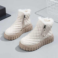 Poiloria | Kaschmir-Winterstiefel für Damen – Beige