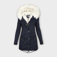 Ivara - Wasserfeste & Pelz-gefütterte Winterjacke – Blau