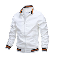 Herren Übergangsjacke Bomberstil | Lässiger Look – Weiß