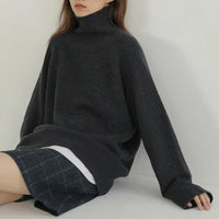 Nina | Trendiger Rollkragenpullover für Damen – Schwarz