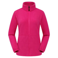 Fleecejacke Damen Mit Reißverschluss | Weich Gefüttert Mit Stehkragen – Rosarot