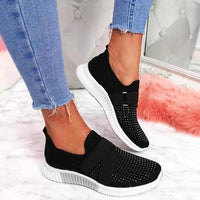 Sneaker für Damen - Leichte Sommerschuhe mit Fußbett für heiße Tage – Schwarz