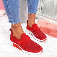 Sneaker für Damen - Leichte Sommerschuhe mit Fußbett für heiße Tage – Rot
