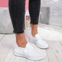 Sneaker für Damen - Leichte Sommerschuhe mit Fußbett für heiße Tage – Weiß
