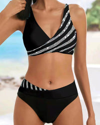 Mona - Hete Bikini mit Print – Schwarz