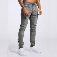 Herren Schmale Passform Stretch Jeans | Bequeme – Grau
