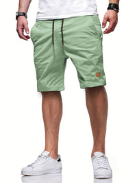 Lässige Kordelzug-Shorts für Herren - Abgeschnitten & Bequem – Hellgrün