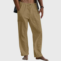 Damen Leinen-Hose mit Kordelzug - Casual Fit – Kurkuma
