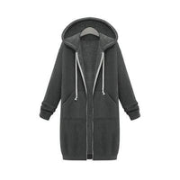 Klassische Lange Damen Strickjacke - Weich & Warm – Dunkelgrau
